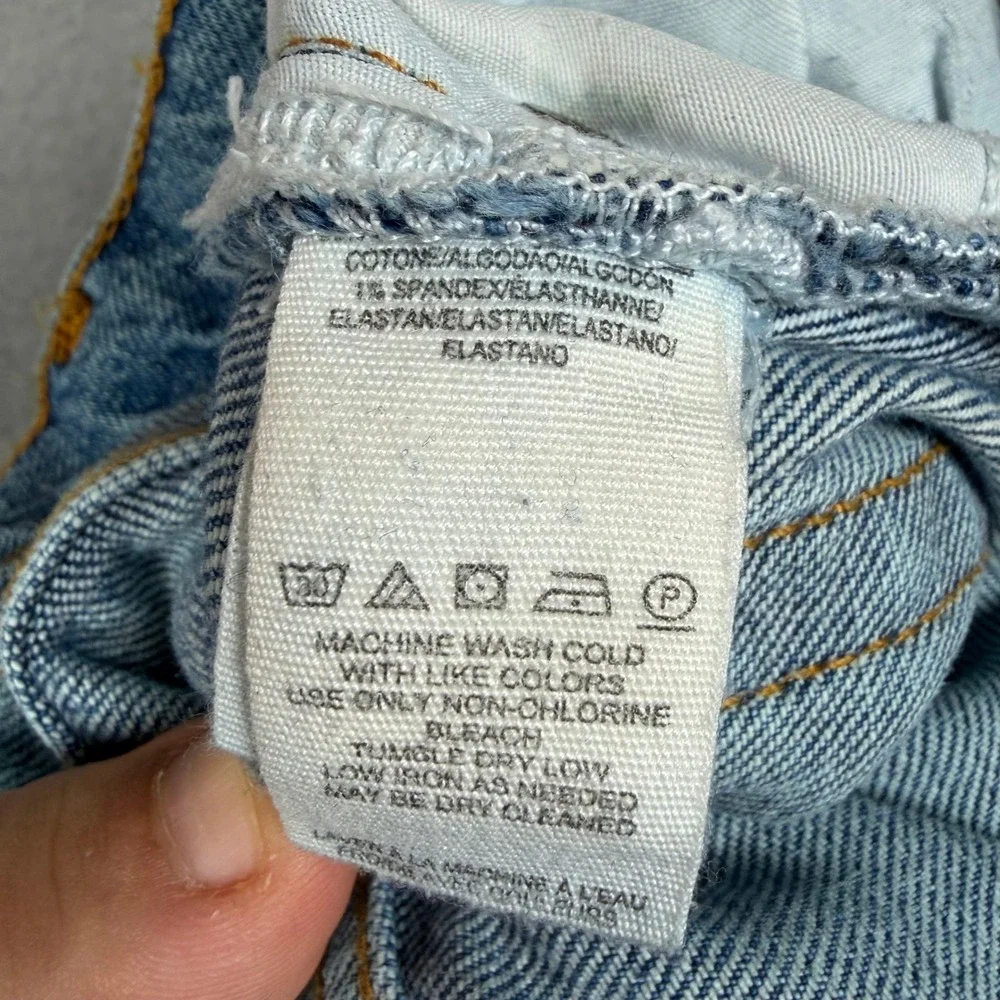 We The‎ Free Free People High Rise Skinny Jeans Blue Distressed Raw Hem Size 29